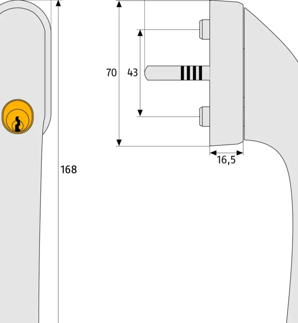Brico Raambeveiliging-Abus Afsluitbare Raamkruk Fg300 Wit