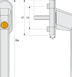 Brico Raambeveiliging-Abus Raamgreepslot Fg110 Wit