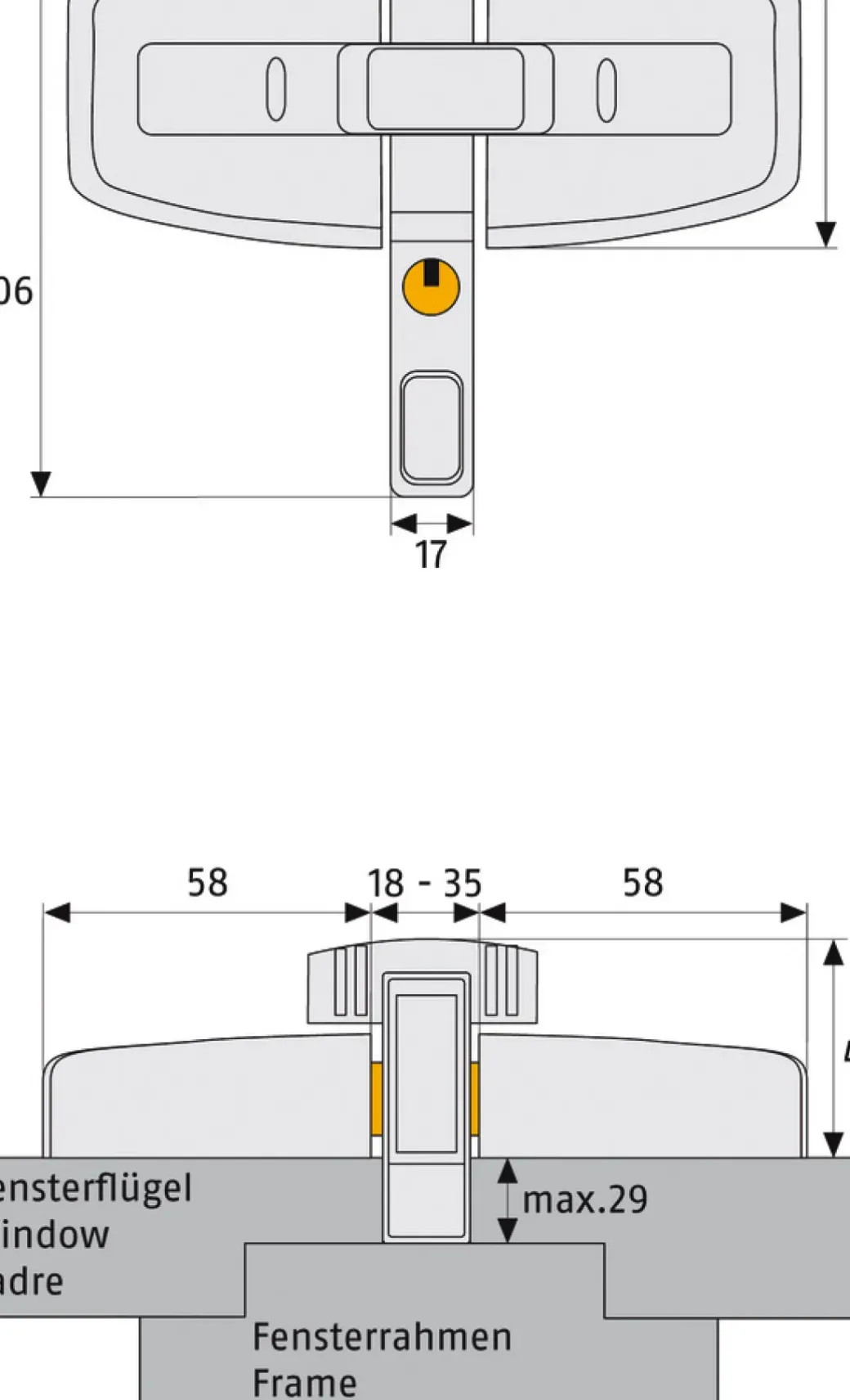 Brico Raambeveiliging-Abus Raamslot Dfs95 Wit