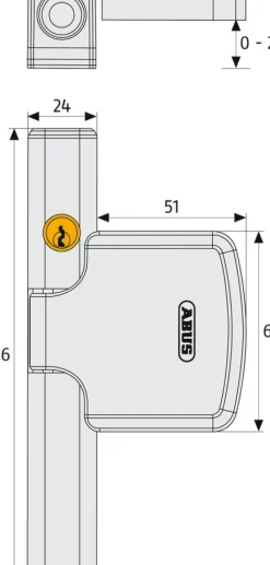 Brico Raambeveiliging-Abus Raamslot Fts206 Wit