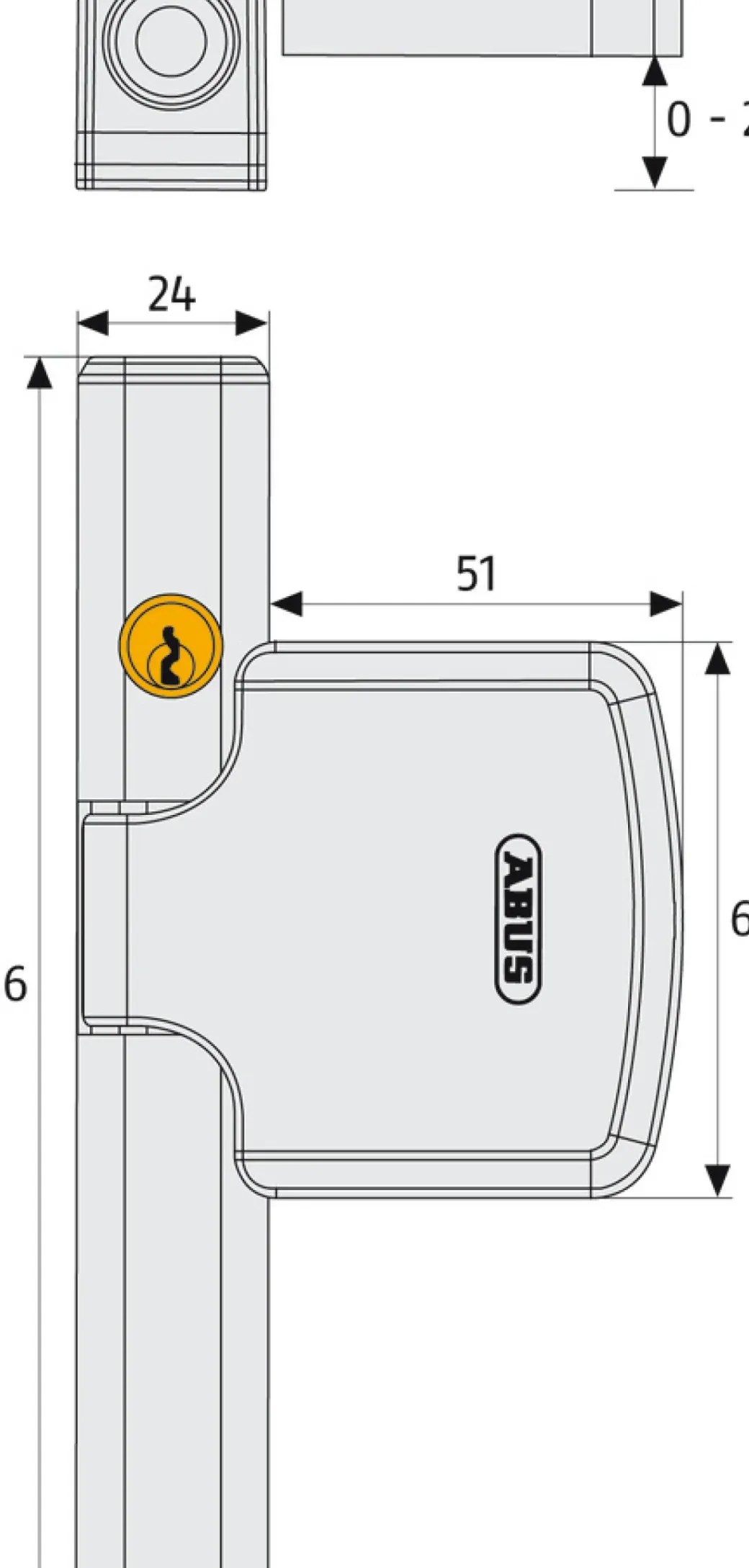 Brico Raambeveiliging-Abus Raamslot Fts206 Wit