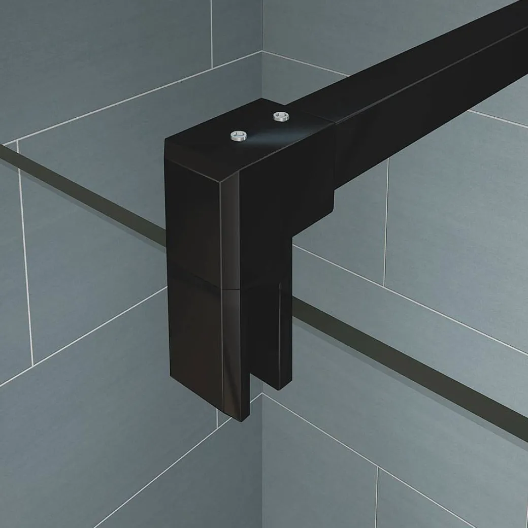 Aica Inloopdouche 150X200Cm Anti Kalk - Mat Zwart P15-132B|Brico Outlet