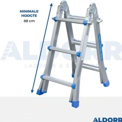 Aldorr Home - Multiladder Uitschuifbare Vouwladder 4X3 - 2,80M|Brico Sale