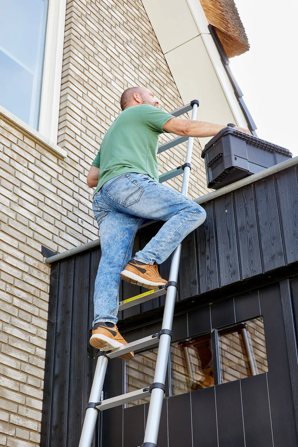 Aldorr Home - Telescoopladder 3,80M - Met Stabilisatievoet En Soft Closing|Brico New