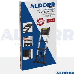 Aldorr Professional - Telescoopladder 3,80M - Telescopische Stabilisatie Balk - Optigrip™|Brico Outlet