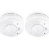 Brico Brandbeveiliging-Alecto Rookmelder Met 10 Jaar Batterij Sa-110 2-Pack 85Db Wit