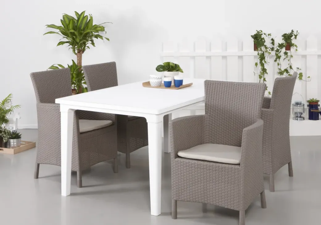 Brico Tuinstoelen-Alibert Tuinstoel Iowa Dining Cappuccino