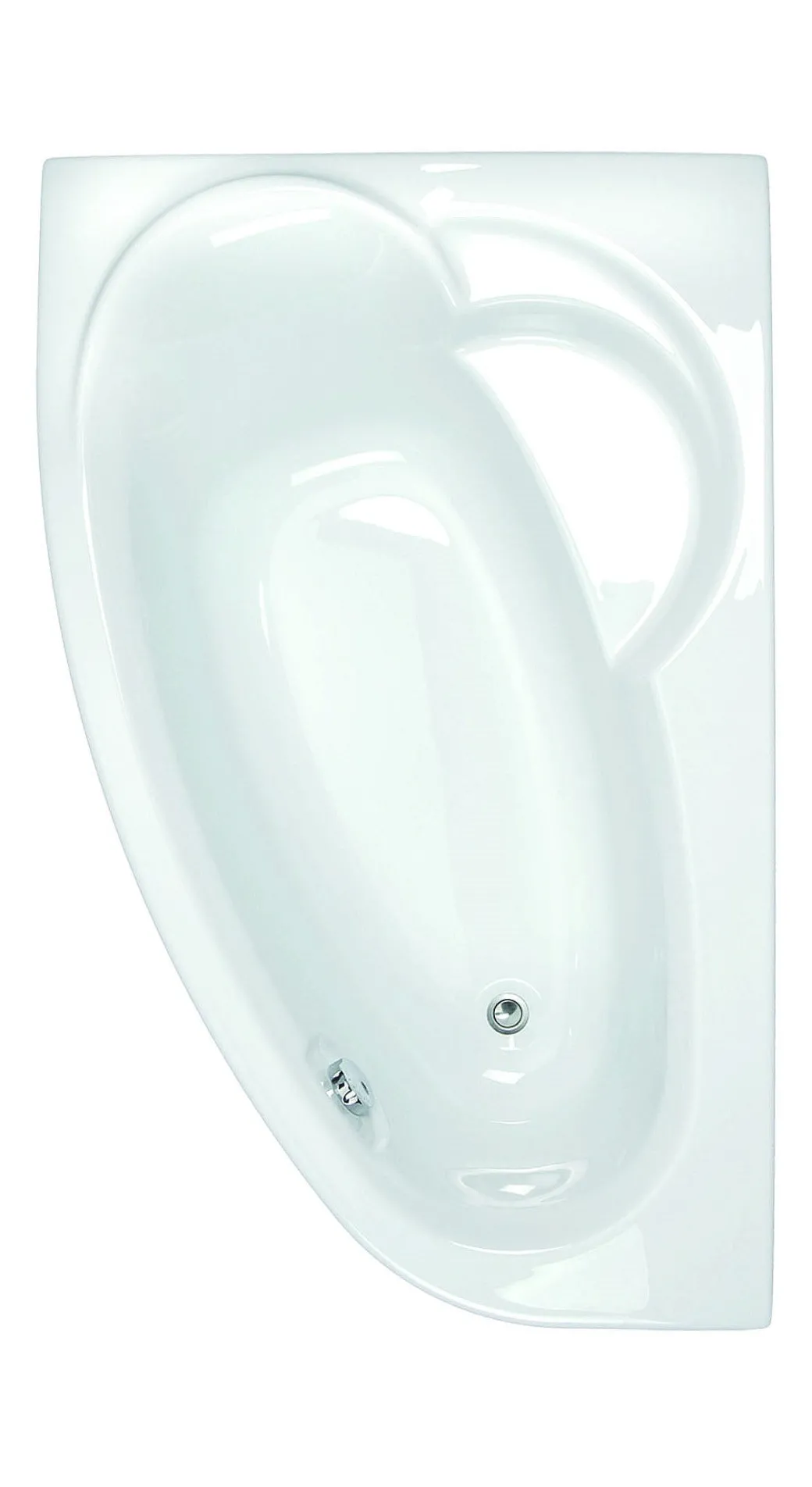 Allibert Asymmetrisch Bad Zeli Rechts 175X110X53-55Cm Wit|Brico