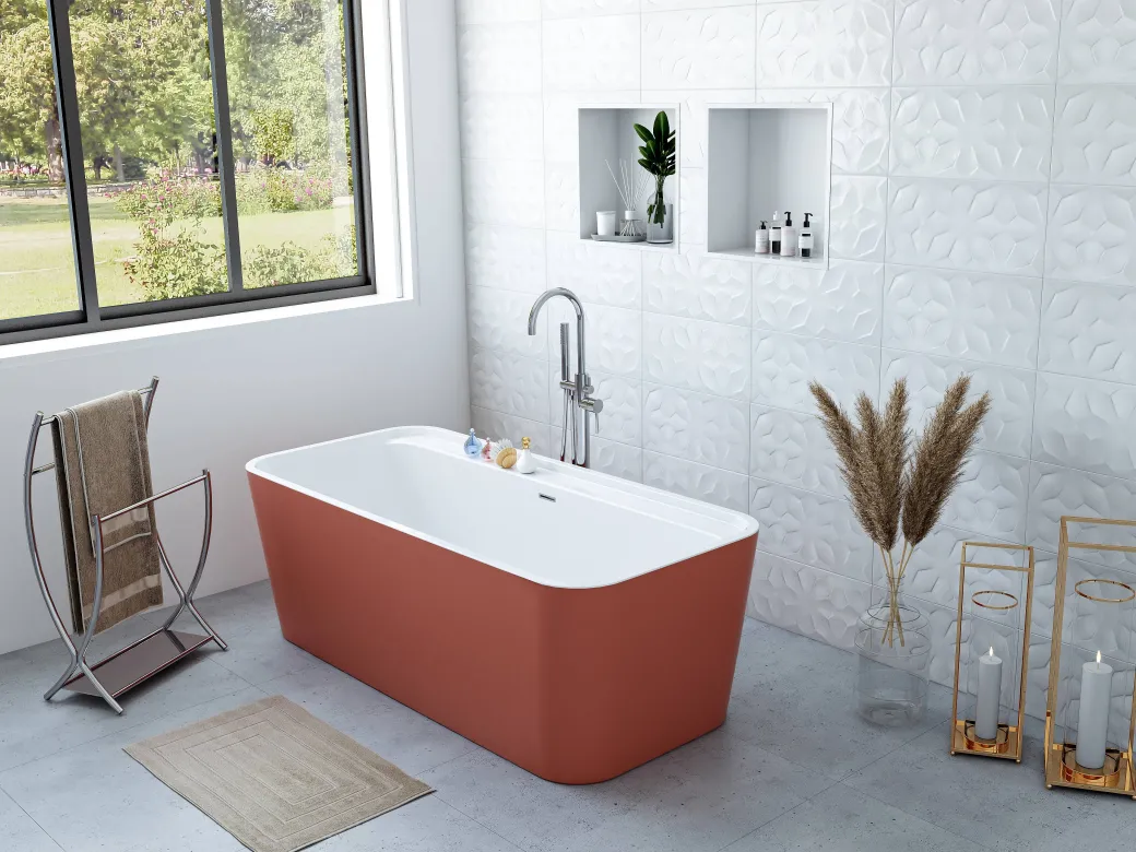 Allibert Bad Kolora 170X78Cm Mat Terracotta|Brico Outlet
