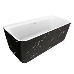Allibert Bad Kolora 170X78Cm Zwart Mat Marmer Patroon|Brico Sale