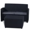 Brico Loungesets-Allibert Balkon Loungeset Mia Antraciet 4-Delig