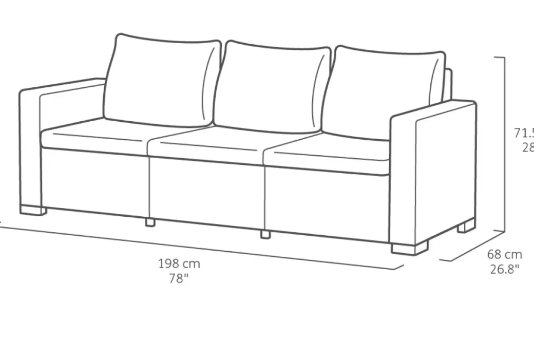 Brico Loungesets-Allibert California Chaiselongue Loungeset - 3-4 Personen - Grijs