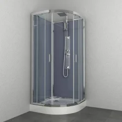 Allibert Douchecabine Everest Kwartrond 90X90Cm Zilver|Brico Clearance