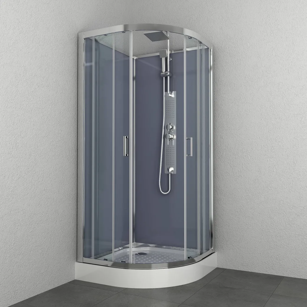 Allibert Douchecabine Everest Kwartrond 90X90Cm Zilver|Brico Clearance