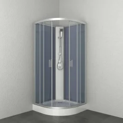 Allibert Douchecabine Happy Kwartrond 90X90Cm Zilver|Brico Best