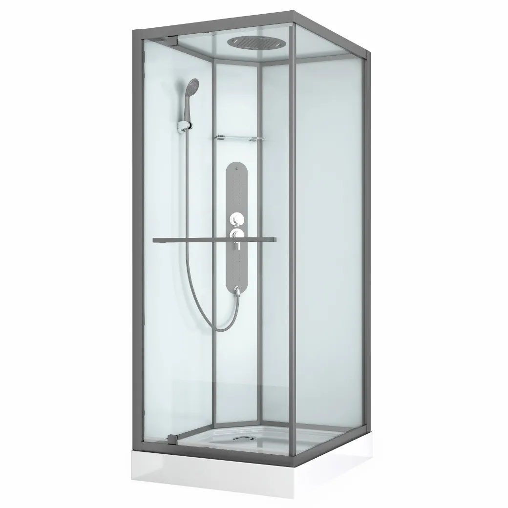 Allibert Douchecabine La Paz Vierkant 90X90Cm Gun Metal|Brico Online