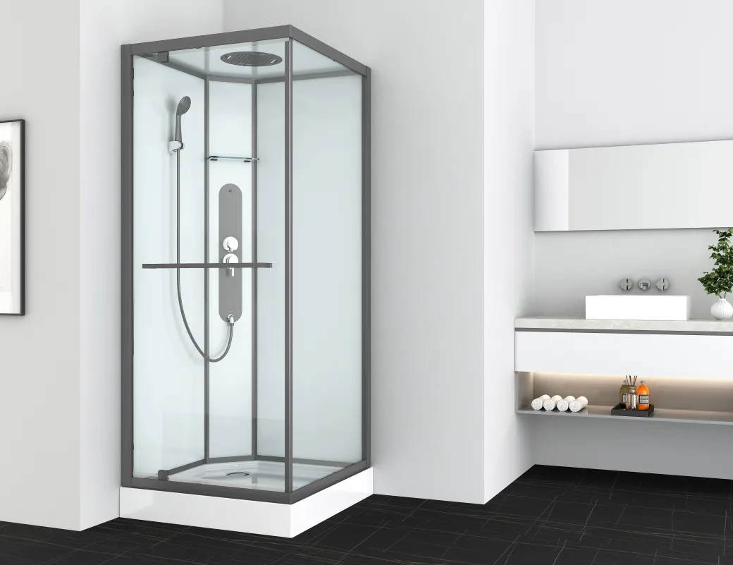 Allibert Douchecabine La Paz Vierkant 90X90Cm Gun Metal|Brico Online