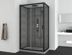 Allibert Douchecabine Sero Rechthoekig 120X80Cm Zwart|Brico