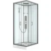 Allibert Douchecabine Uyuni Kwartrond 90Cm Grijs|Brico Discount