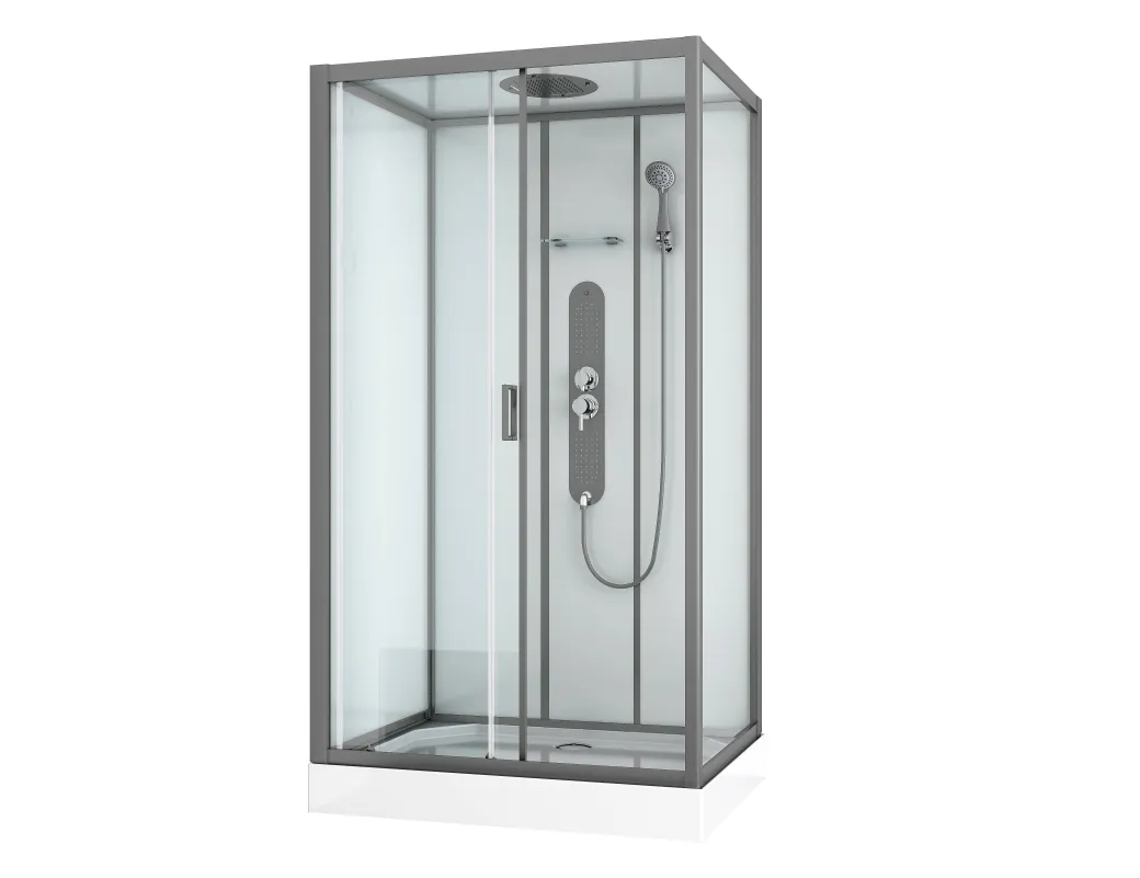 Allibert Douchecabine Uyuni Rechthoek 80X120Cm Grijs|Brico Discount