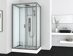 Allibert Douchecabine Uyuni Rechthoek 80X120Cm Grijs|Brico Discount