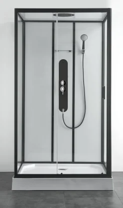 Allibert Douchecabine Uyuni Rechthoekig 80X120Cm Zwart|Brico Outlet