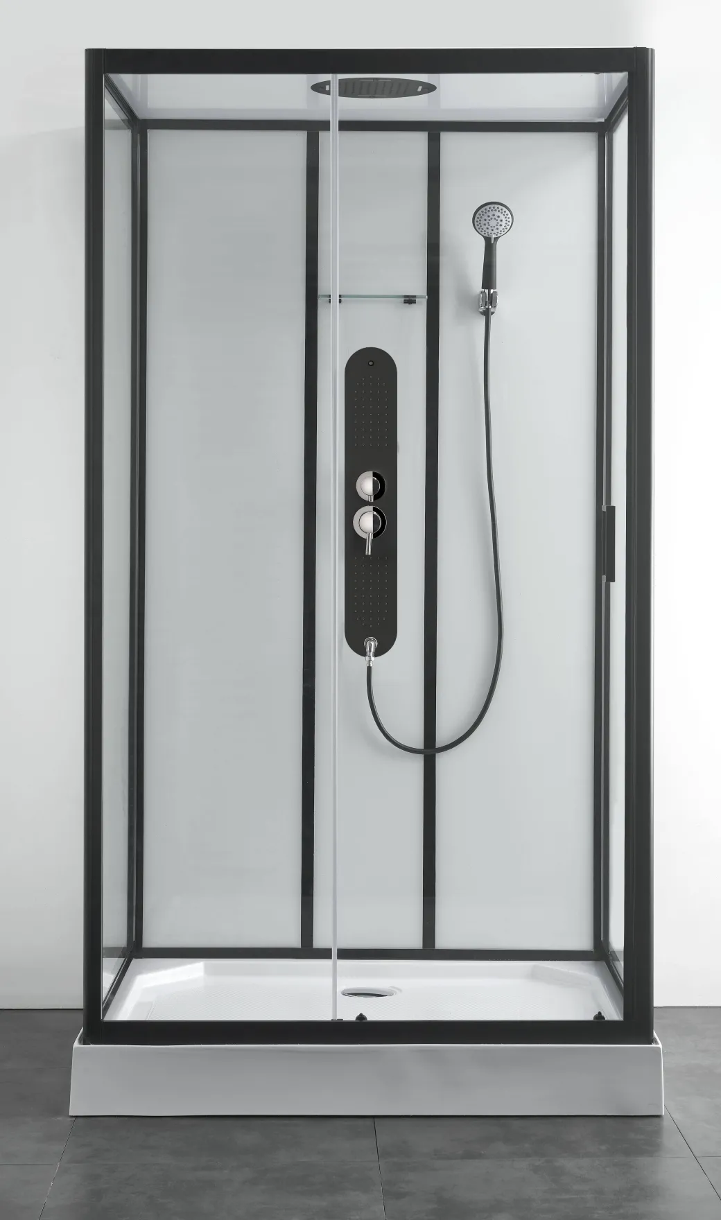 Allibert Douchecabine Uyuni Rechthoekig 80X120Cm Zwart|Brico Outlet