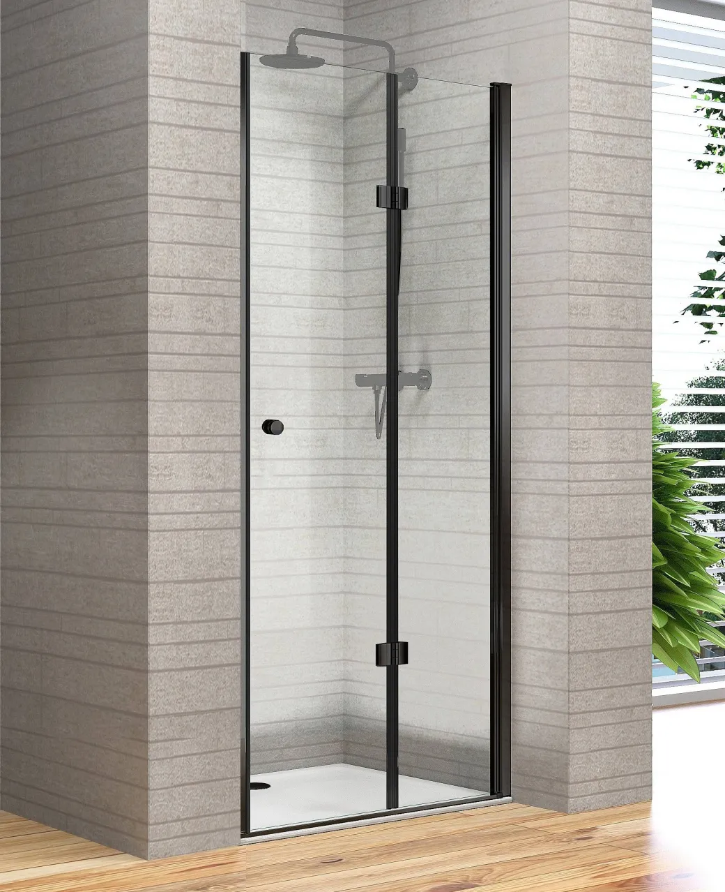 Allibert Douchedeur Palma 80X195Cm Zwart|Brico Best