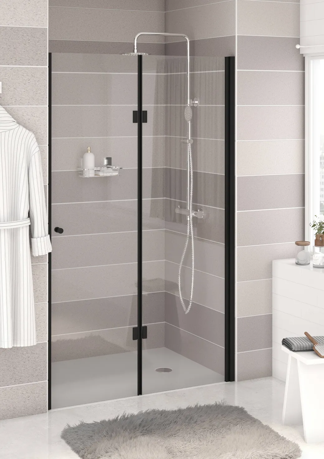 Allibert Douchedeur Palma 120X195Cm Zwart|Brico Best