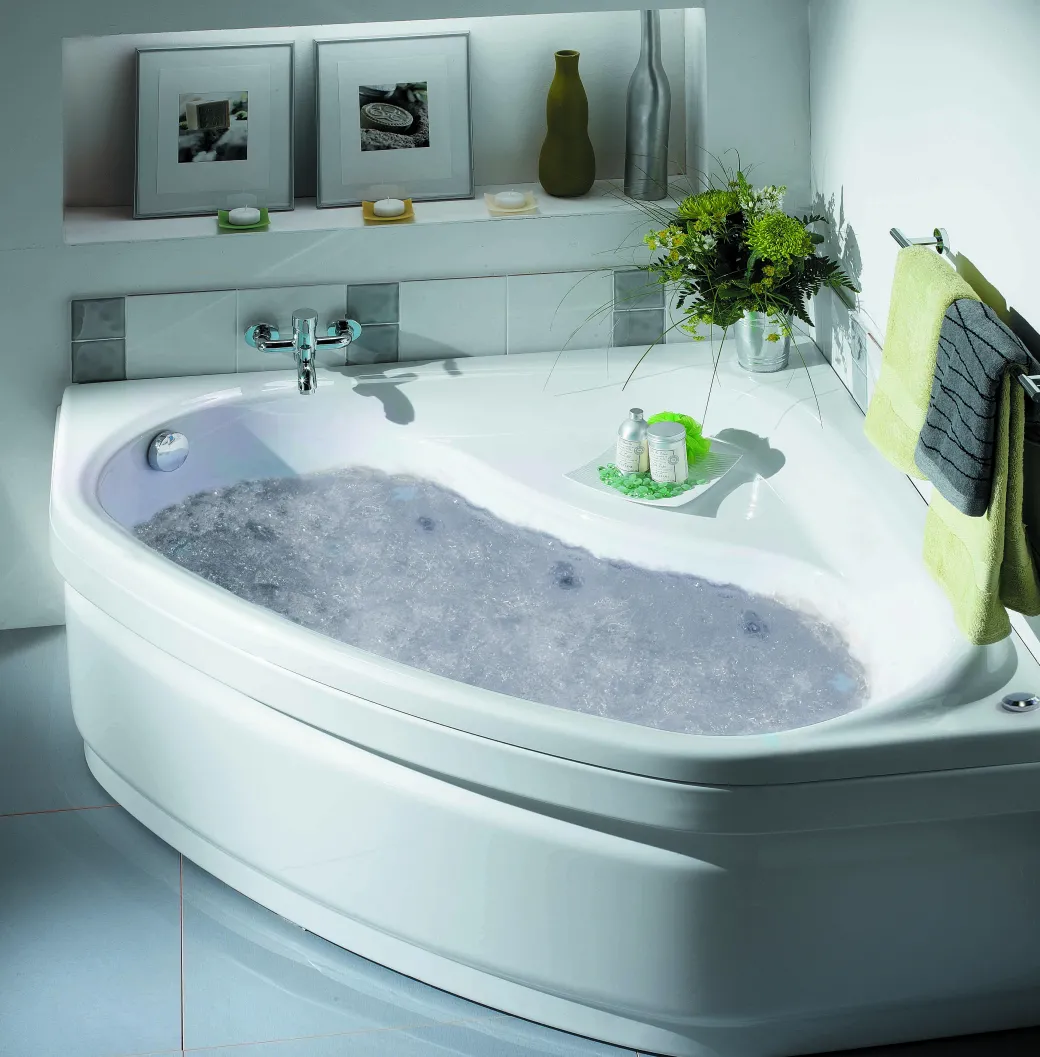 Allibert Hoekbad Lucina Aquazen² Met Badmantel 140X140Cm Wit|Brico Outlet