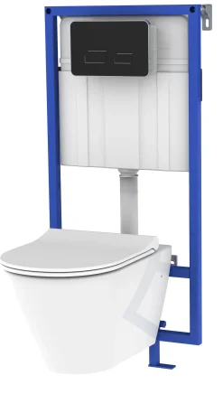 Allibert Inbouwreservoir Set Link | Soft-Close Toiletzitting | Bedieningspaneel Met Infrarood Herkenning Zwart|Brico Best