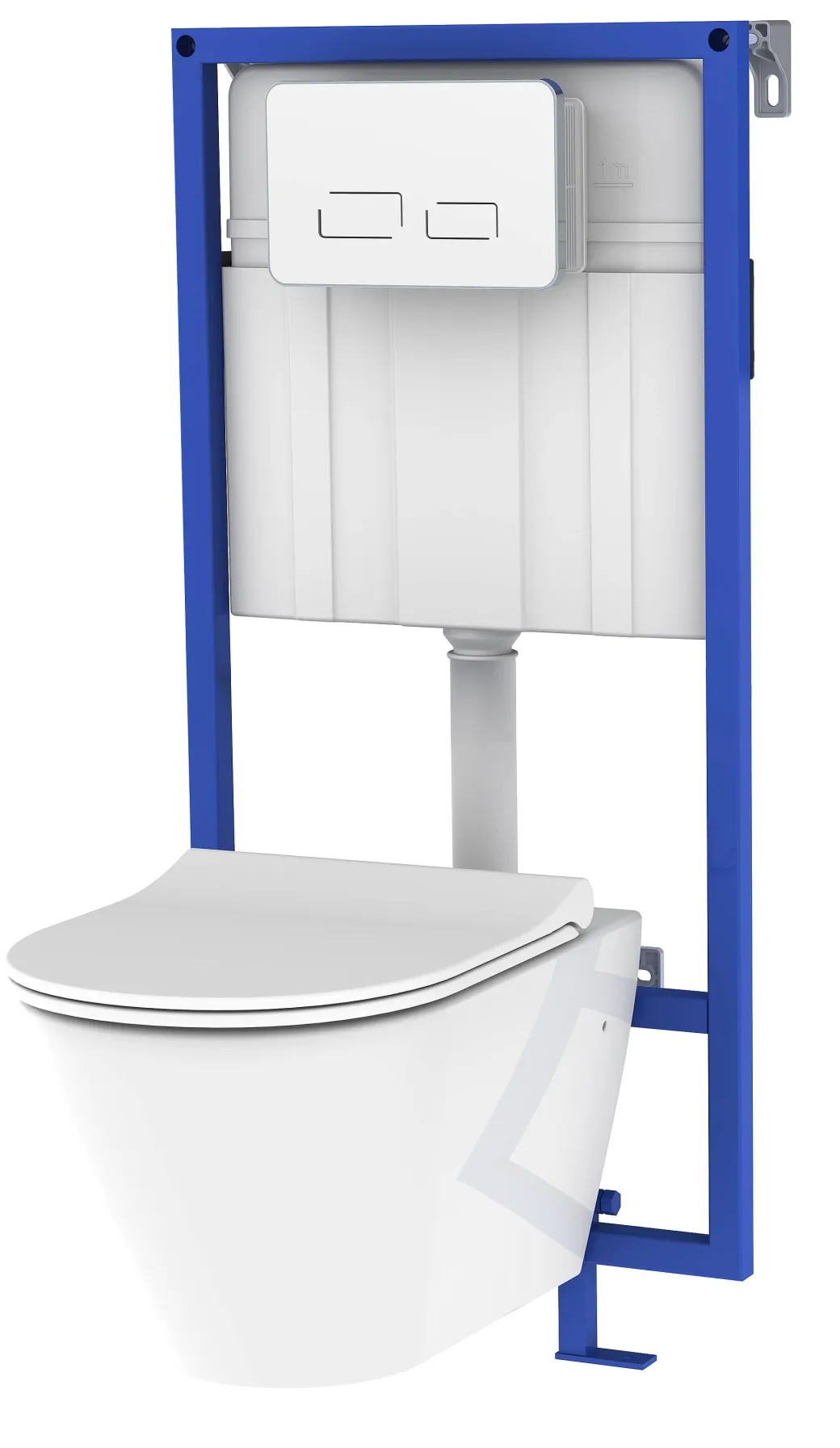 Allibert Inbouwreservoir Set Link | Soft-Close Toiletzitting | Bedieningspaneel Met Infrarood Herkenning Wit|Brico Outlet