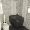 Allibert Inbouwreservoir Set Nero | Zwarte Randloos Toiletpot|Brico Outlet