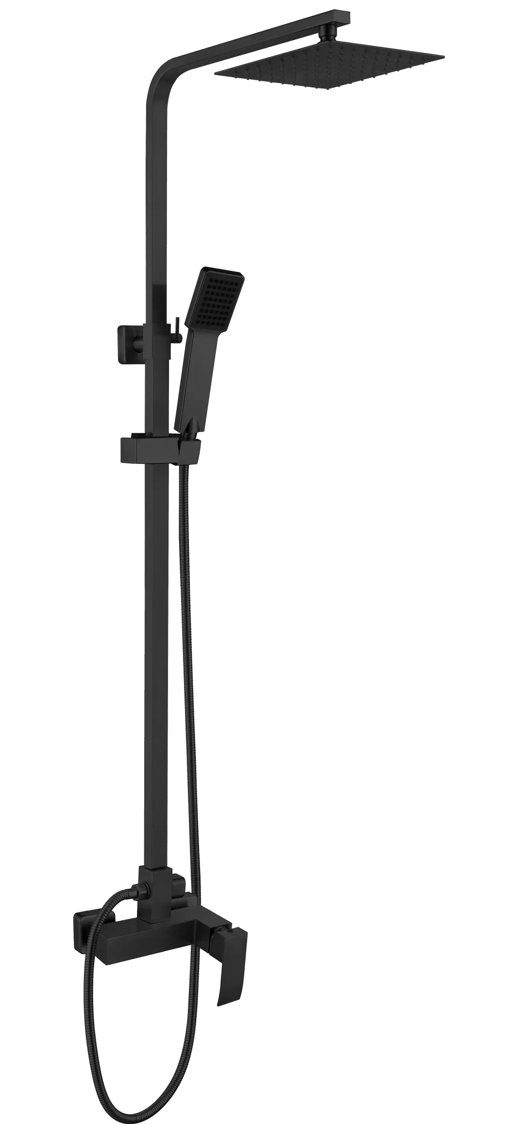 Allibert Regendoucheset Cabernet Vierkant 30X30Cm Met Thermostatische Kraan Zwart|Brico Best