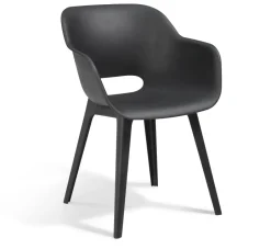 Brico Tuinstoelen-Allibert Tuinstoel Akola Kuip Grafiet