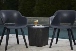 Brico Tuinstoelen-Allibert Tuinstoel Akola Kuip Grafiet