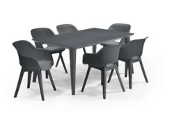 Brico Tuinstoelen-Allibert Tuinstoel Akola Kuip Grafiet