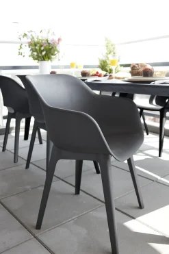 Brico Tuinstoelen-Allibert Tuinstoel Akola Kuip Grafiet