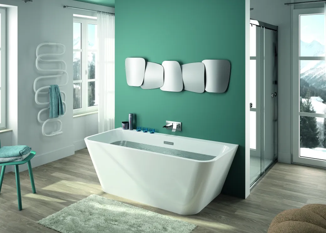 Allibert Vrijstaand Hoekbad Nudea Rechts 170X75X58Cm Wit|Brico Best