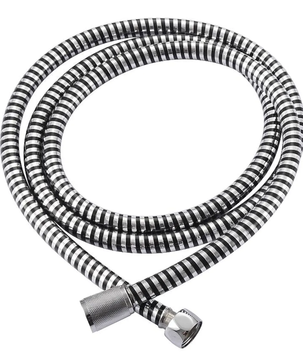 Aquavive Doucheslang Pvc 175Cm Chroom-Zwart|Brico Outlet