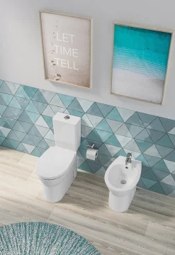 Aquavive Duoblok Toilet Cormor I Universele Afvoeri Randloos Toiletpot Wit|Brico New