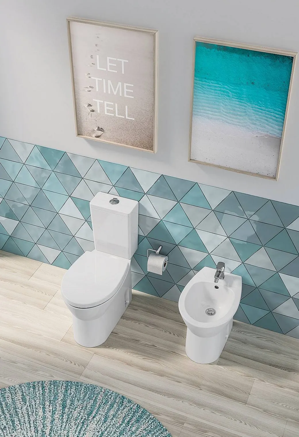 Aquavive Duoblok Toilet Cormor I Universele Afvoeri Randloos Toiletpot Wit|Brico New