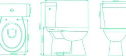 Aquavive Duoblok Toilet Ippari I Ao Aansluiting I Soft-Close Toiletzitting Wit|Brico New