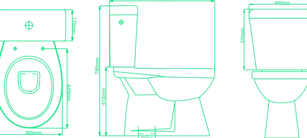 Aquavive Duoblok Toilet Ippari I Ao Aansluiting I Soft-Close Toiletzitting Wit|Brico New