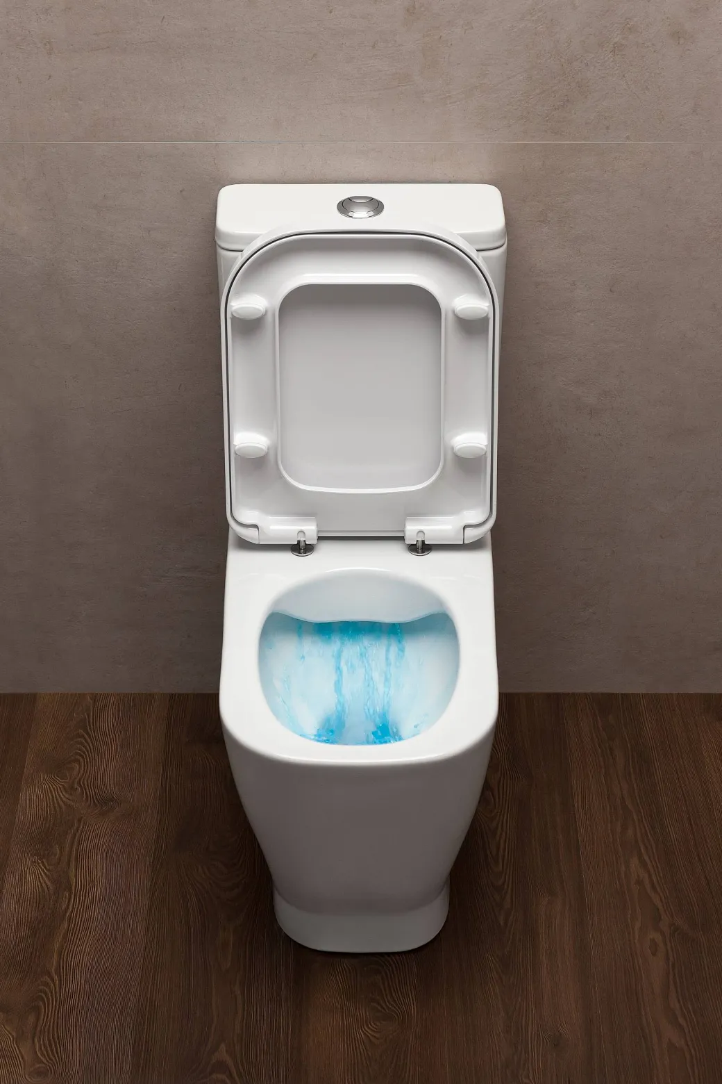 Aquavive Duoblok Toilet Look | Soft-Close Toiletzitting | Universee Afvoer| Randloos Toiletzitting Wit|Brico Best