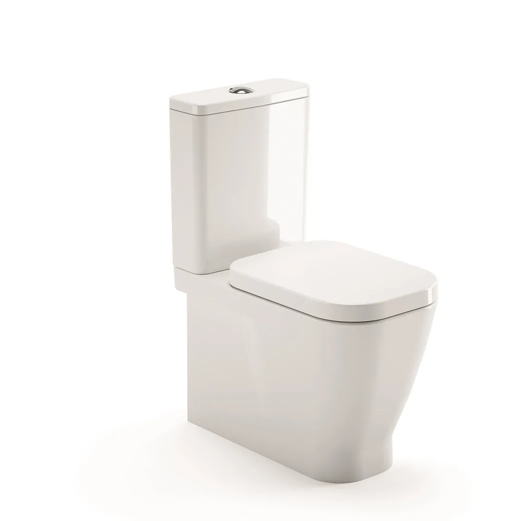 Aquavive Duoblok Toilet Look | Soft-Close Toiletzitting | Universee Afvoer| Randloos Toiletzitting Wit|Brico Best