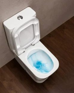 Aquavive Duoblok Toilet Look | Soft-Close Toiletzitting | Universee Afvoer| Randloos Toiletzitting Wit|Brico Best