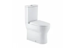 Aquavive Duoblok Toilet| Universele Afvoer| Randloos | Verhoogd +7Cm | Wit|Brico