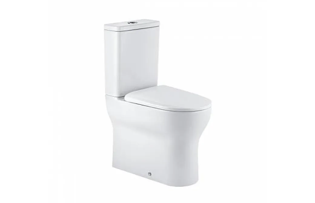 Aquavive Duoblok Toilet| Universele Afvoer| Randloos | Verhoogd +7Cm | Wit|Brico