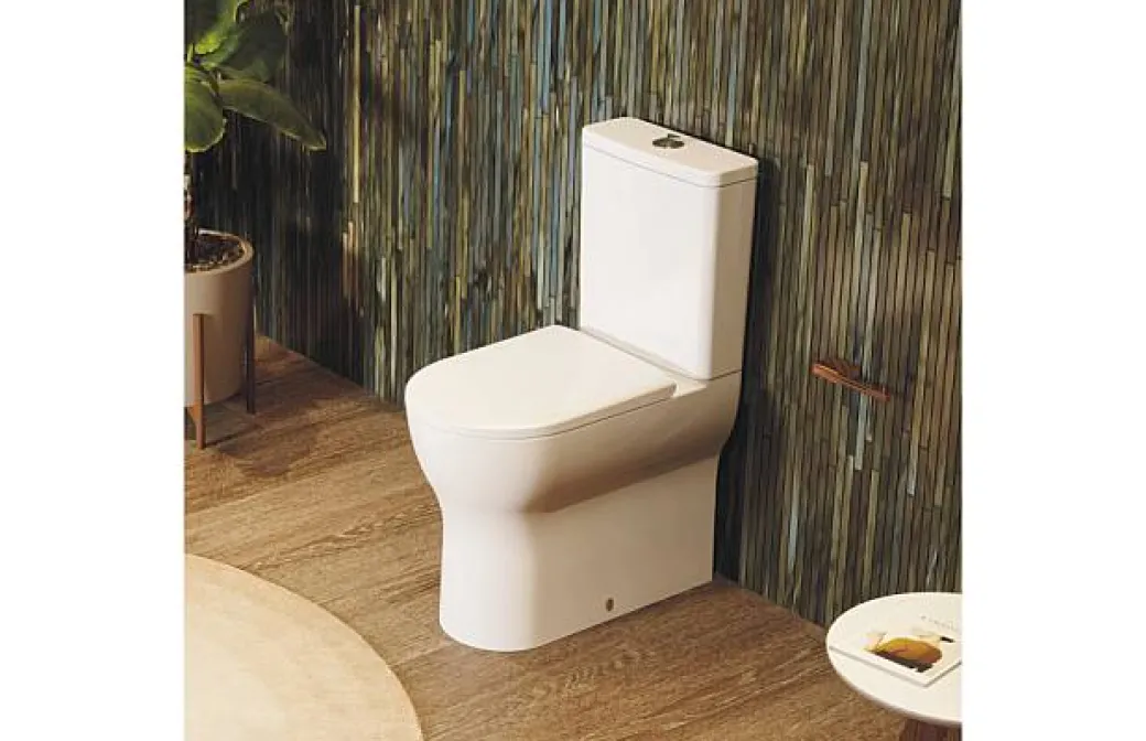 Aquavive Duoblok Toilet| Universele Afvoer| Randloos | Verhoogd +7Cm | Wit|Brico